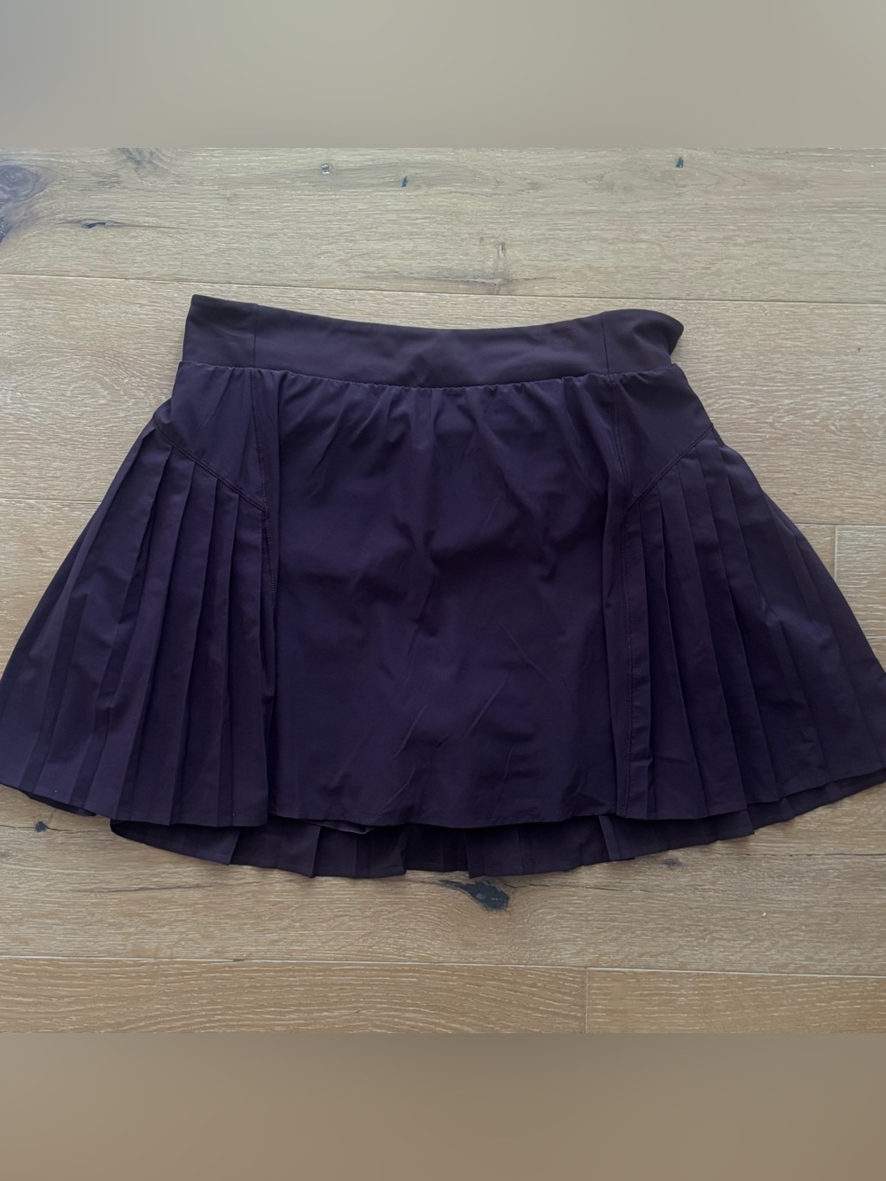 Spanx Get Moving Dark Fig Pleated Skirt Short Slimming Shaping Size 1X